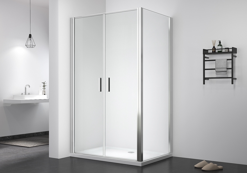 PV 1904 6mm 2 ajtós üvegcsappal plusz zuhanykabin+oldalsó panel